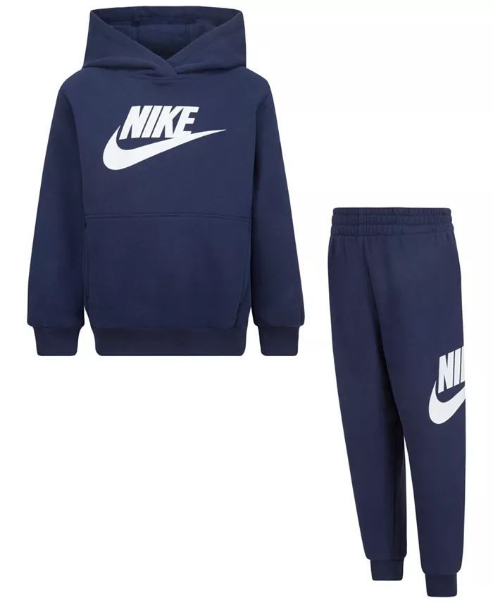 Комплект из 2 предметов: флисовая кофта с логотипом и спортивные штаны Little Boys Club Nike, синий 
Комплект из 2 предметов: флисовая кофта с логотипом и спортивные штаны Little Boys Club Nike, синий