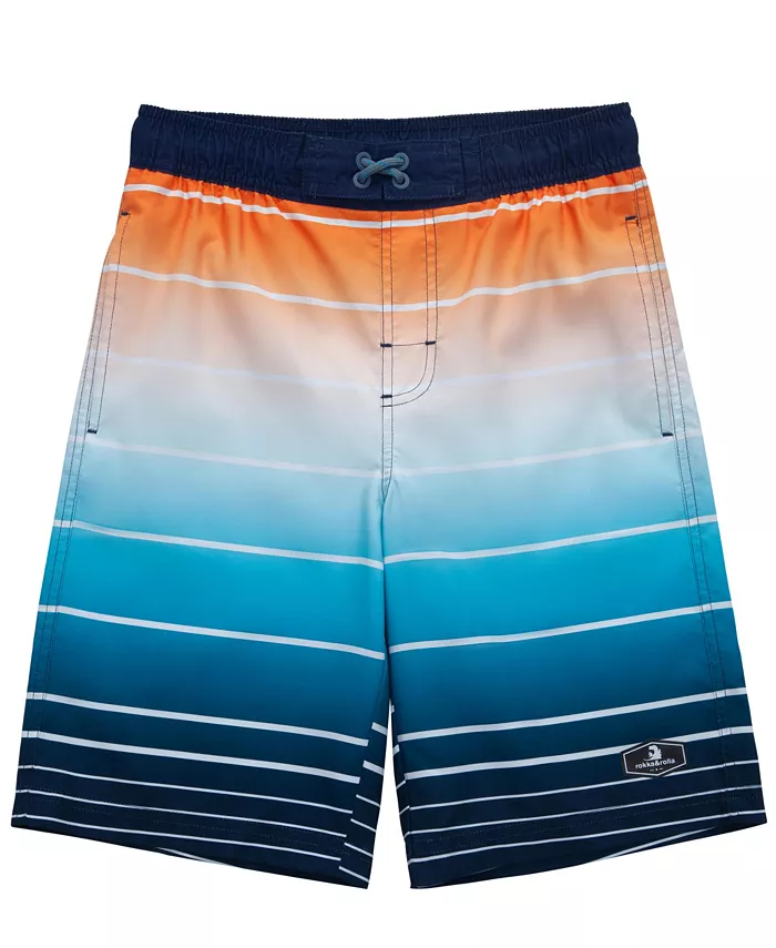 Мальчиковые быстросохнущие плавки с кулиской и сетчатой подкладкой UPF50+ XS-XXL Rokka&Rolla, синий 
Мальчиковые быстросохнущие плавки с кулиской и сетчатой подкладкой UPF50+ XS-XXL Rokka&Rolla, синий