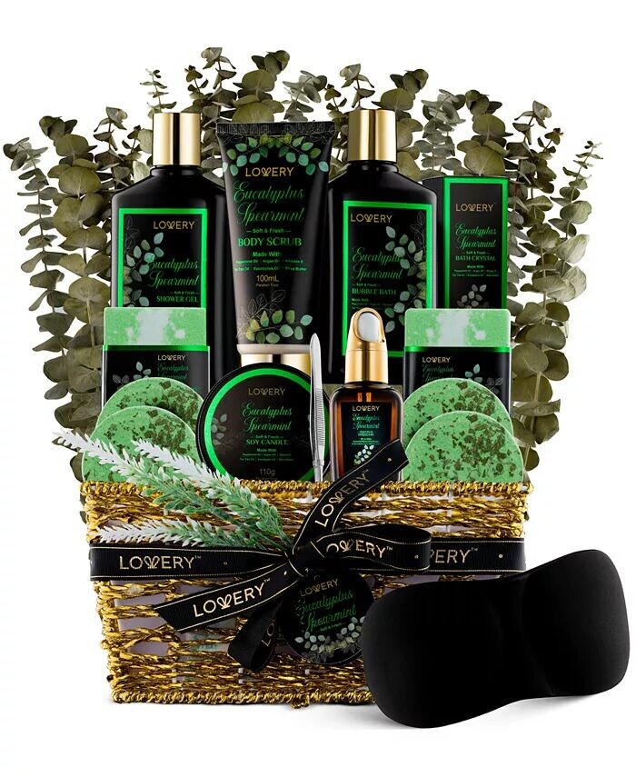 Подарочный набор для ухода за телом Eucalyptus Spearmint Home Spa, подарочная корзина для натуральной ванны, 17 предметов Lovery
Подарочный набор для ухода за телом Eucalyptus Spearmint Home Spa, подарочная корзина для натуральной ванны, 17 предметов Lovery