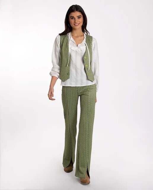 Женские прямые брюки с принтом и разрезами The-Are, зеленый
Женские прямые брюки с принтом и разрезами The-Are, зеленый