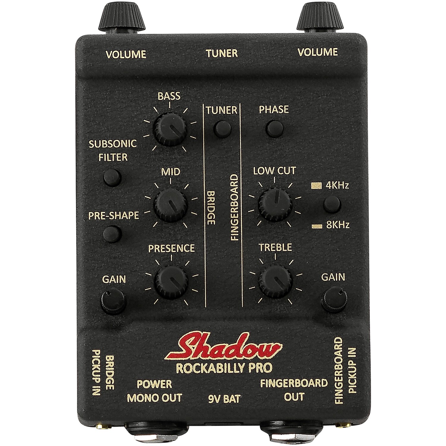 Двойной вертикальный басовый звукосниматель и предусилитель Shadow Electronics Rockabilly Pro
Двойной вертикальный басовый звукосниматель и предусилитель Shadow Electronics Rockabilly Pro