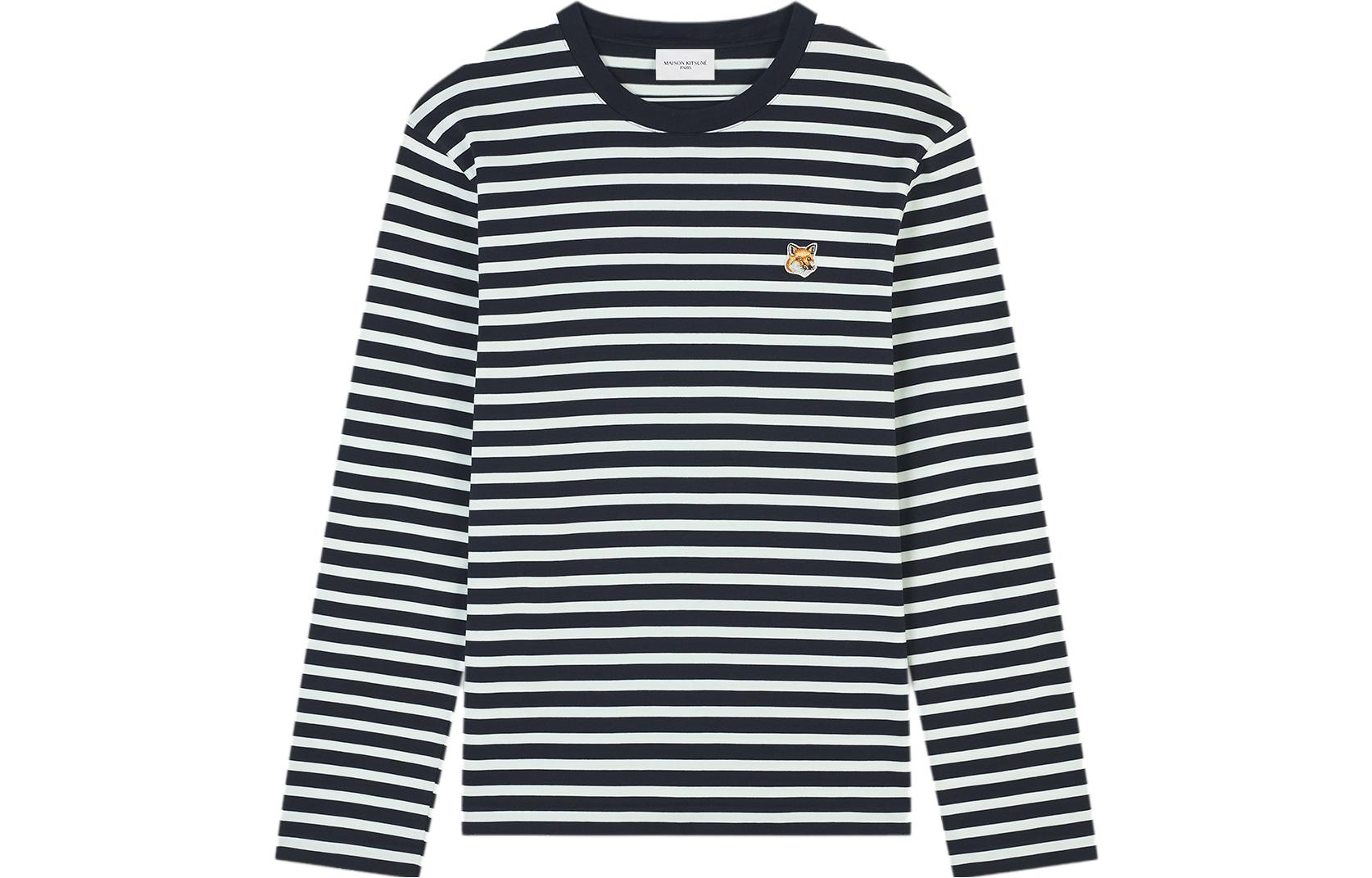 Maison Kitsuné Striped Long Sleeved T Shirt Maison Kitsune, синий
Maison Kitsuné Striped Long Sleeved T Shirt Maison Kitsune, синий