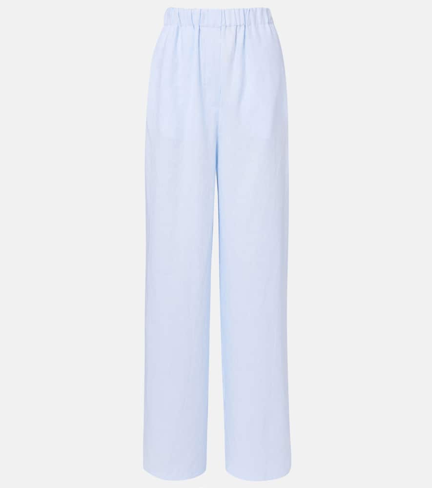 Валерио льняные брюки с высокой талией и широкими штанинами Loro Piana, Spring Sky
Валерио льняные брюки с высокой талией и широкими штанинами Loro Piana, Spring Sky