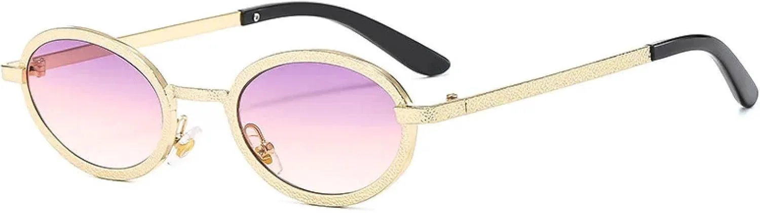 Винтажные круглые мужские модные маленькие овальные металлические солнцезащитные очки для женщин класса люкс с защитой от УФ-излучения UV400 TVTBBVV, Gold-purple
Винтажные круглые мужские модные маленькие овальные металлические солнцезащитные очки для женщин класса люкс с защитой от УФ-излучения UV400 TVTBBVV, Gold-purple