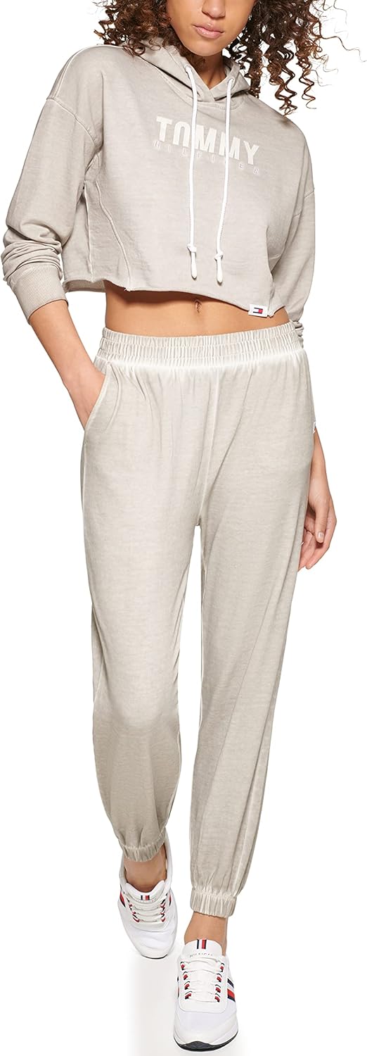 Женская укороченная толстовка с капюшоном Tommy Hilfiger с завязанным логотипом, Doeskin
Женская укороченная толстовка с капюшоном Tommy Hilfiger с завязанным логотипом, Doeskin