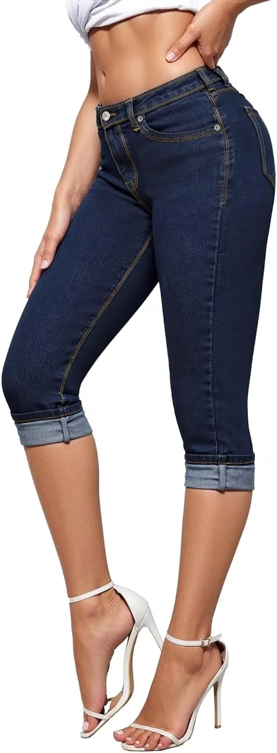 Женские джинсы-капри Stretchy Slim Fit от Hybrid & Company
Женские джинсы-капри Stretchy Slim Fit от Hybrid & Company