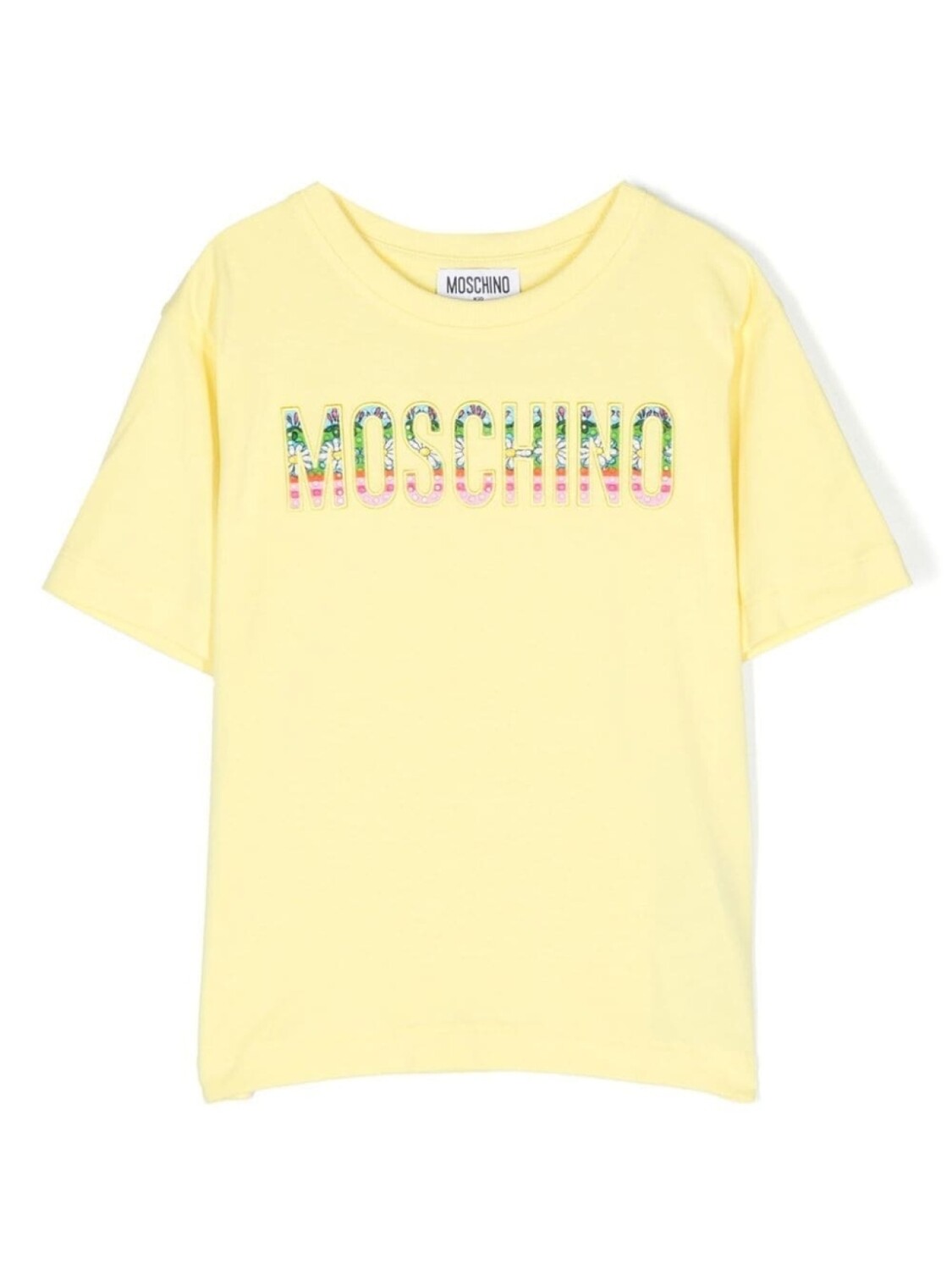Moschino Kids футболка с нашивкой-логотипом, желтый 
Moschino Kids футболка с нашивкой-логотипом, желтый