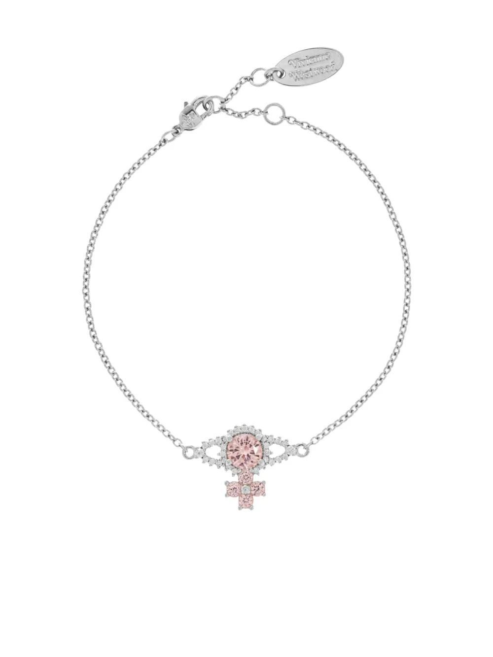 Браслет-цепочка, украшенный кристаллами Vivienne Westwood, серебряный
Браслет-цепочка, украшенный кристаллами Vivienne Westwood, серебряный