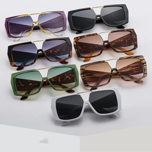 Большие квадратные солнцезащитные очки для женщин в винтажном стиле, мужские солнцезащитные очки зеленого цвета с защитой от УФ-излучения UV400 MTZJH, White
Большие квадратные солнцезащитные очки для женщин в винтажном стиле, мужские солнцезащитные очки зеленого цвета с защитой от УФ-излучения UV400 MTZJH, White