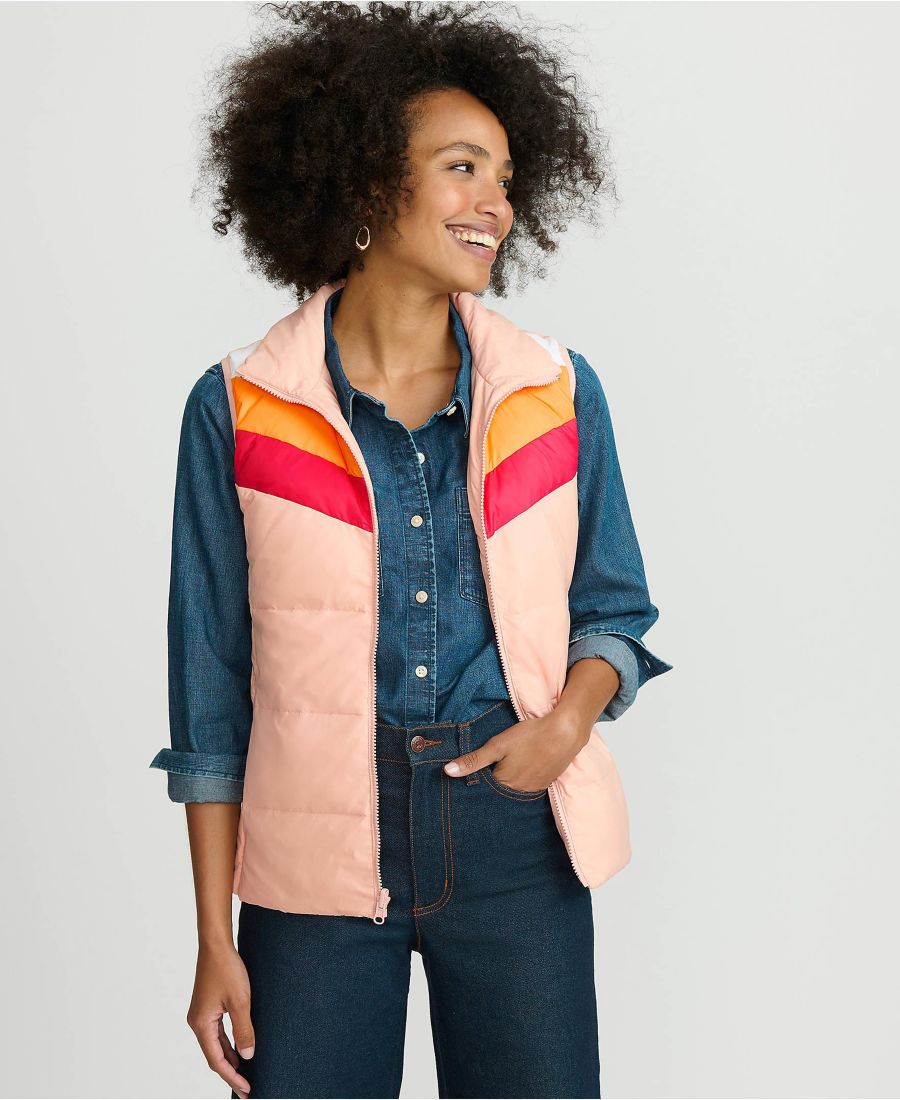 Женский двусторонний пуховый жилет Wanderweight, который можно сложить и убрать Lands' End, Pink/sweet mango colorblock
Женский двусторонний пуховый жилет Wanderweight, который можно сложить и убрать Lands' End, Pink/sweet mango colorblock