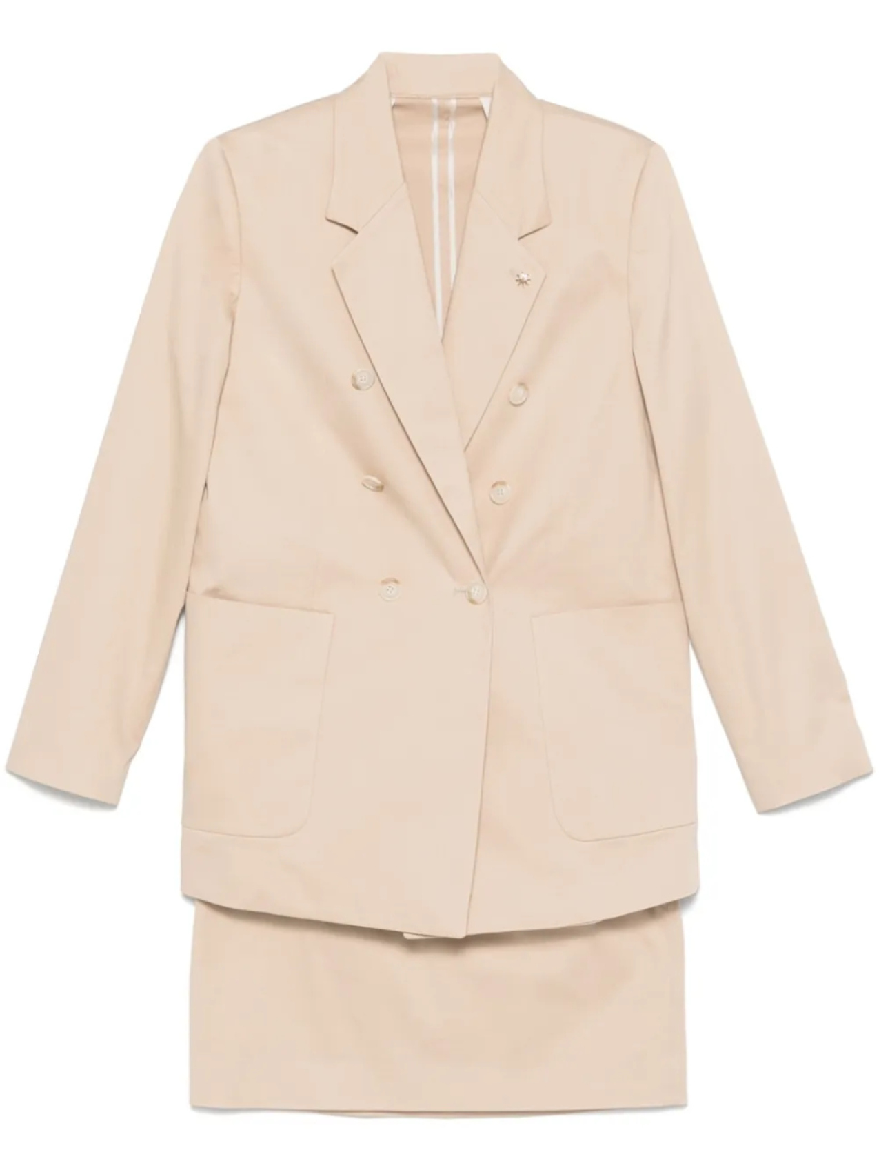 Двубортный костюм Manuel Ritz, нейтральный
Двубортный костюм Manuel Ritz, нейтральный