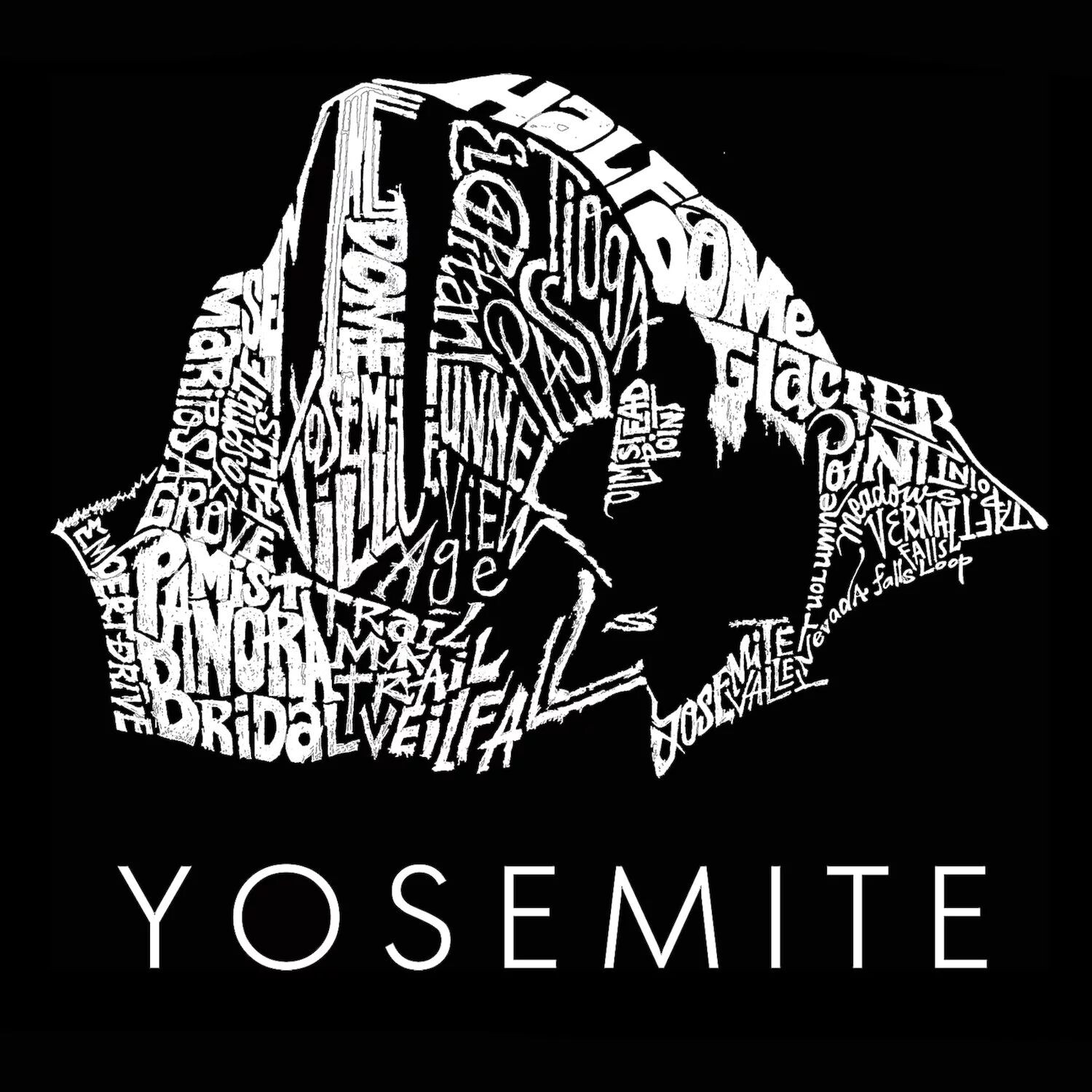 Yosemite — мужская футболка с рисунком Word Art LA Pop Art, черный
Yosemite — мужская футболка с рисунком Word Art LA Pop Art, черный