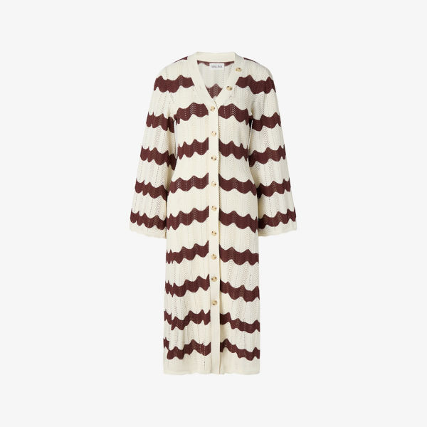 Платье миди Isobel Malina вязаное полосатое с V-образным вырезом и широкими рукавами, коричневый
Платье миди Isobel Malina вязаное полосатое с V-образным вырезом и широкими рукавами, коричневый