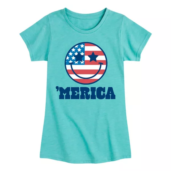 Футболка с американской улыбкой для девочек 7-16 лет Licensed Character, синий
Футболка с американской улыбкой для девочек 7-16 лет Licensed Character, синий