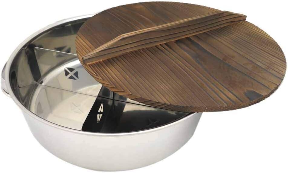 Endoshoji TKG Polishing EOD01 Круглая кастрюля Oden с деревянной крышкой, диаметр x высота 13,0 x 3,9 дюйма (330 x 100 мм), вес 15,7 унций (450 г), нержавеющая сталь, устойчивая к ржавчине, гигиеничная, с разделителями,, Silver
Endoshoji TKG Polishing EOD01 Круглая кастрюля Oden с деревянной крышкой, диаметр x высота 13,0 x 3,9 дюйма (330 x 100 мм), вес 15,7 унций (450 г), нержавеющая сталь, устойчивая к ржавчине, гигиеничная, с разделителями,, Silver