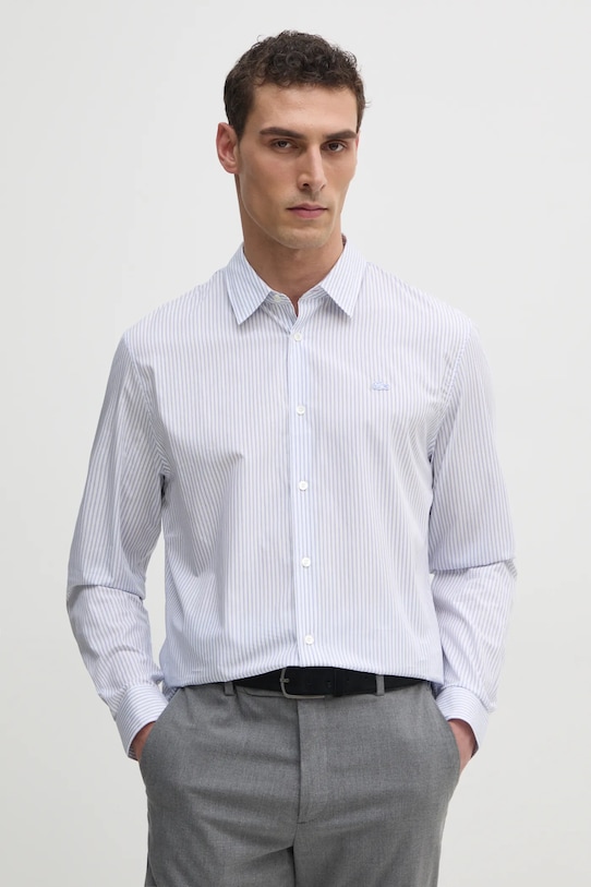 Хлопковая рубашка Lacoste, синий 
Хлопковая рубашка Lacoste, синий