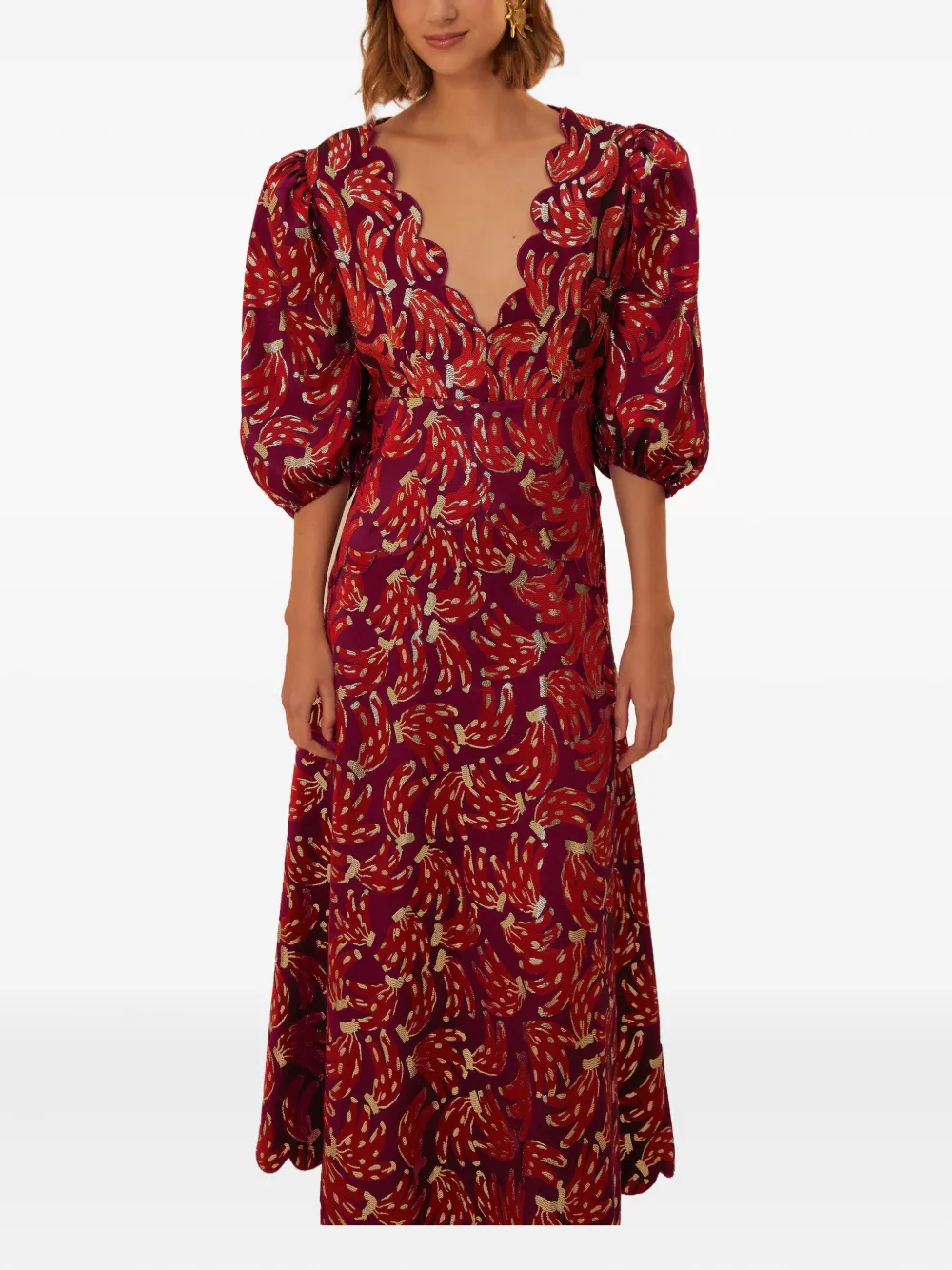 Платье миди с рукавами-буфами FARM Rio, красный
Платье миди с рукавами-буфами FARM Rio, красный