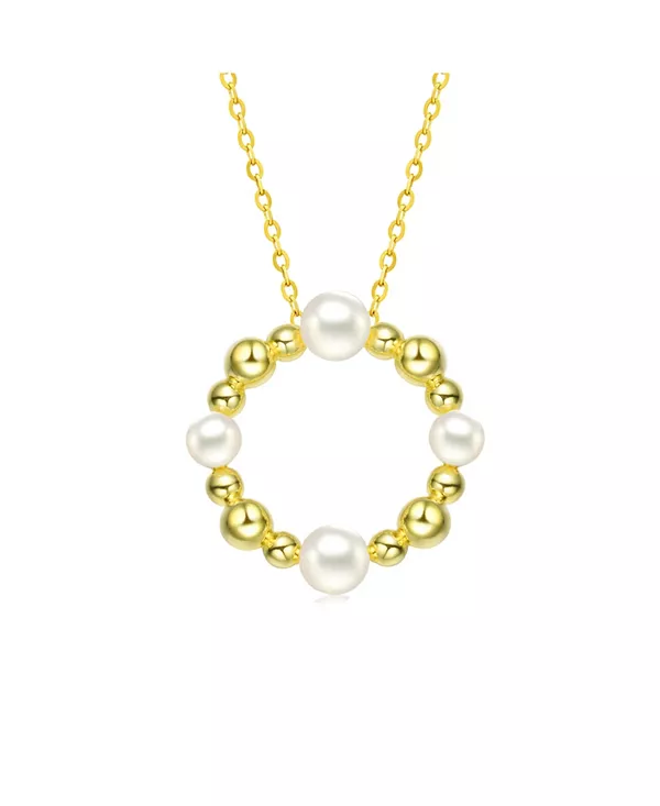 Ожерелье из стерлингового серебра 14 карат с круглой подвеской из пресноводного жемчуга 4-5 мм Genevive, gold
Ожерелье из стерлингового серебра 14 карат с круглой подвеской из пресноводного жемчуга 4-5 мм Genevive, gold