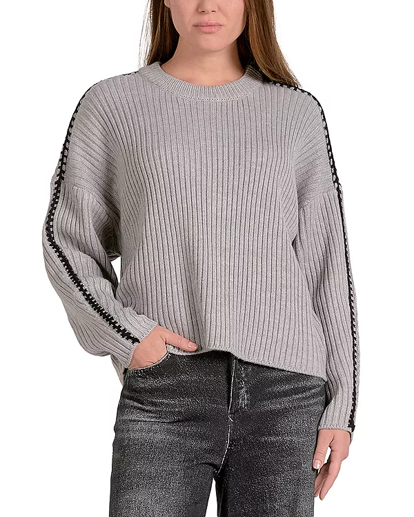 Свитер с ребристой вязкой «одеяло» Elan, серый
Свитер с ребристой вязкой «одеяло» Elan, серый