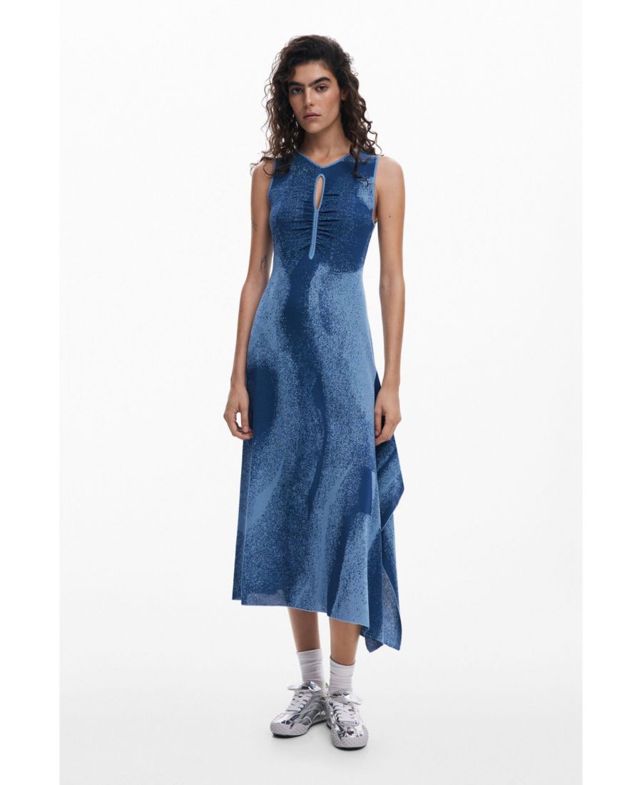 Женское жаккардовое платье с вырезами Desigual, Blue
Женское жаккардовое платье с вырезами Desigual, Blue
