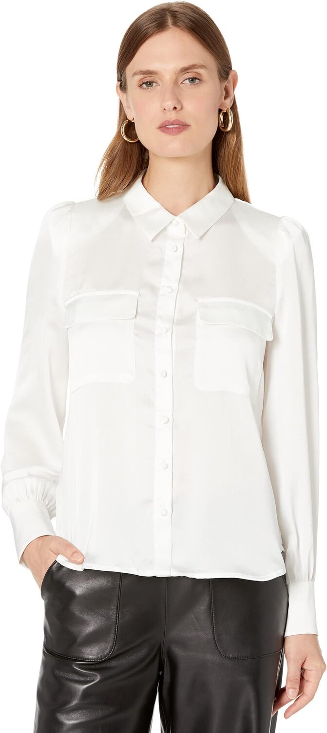 Рубашка Vince Camuto Puff Sleeve Button-Down Shirt with Breast Pockets, цвет New Ivory
Рубашка Vince Camuto Puff Sleeve Button-Down Shirt with Breast Pockets, цвет New Ivory