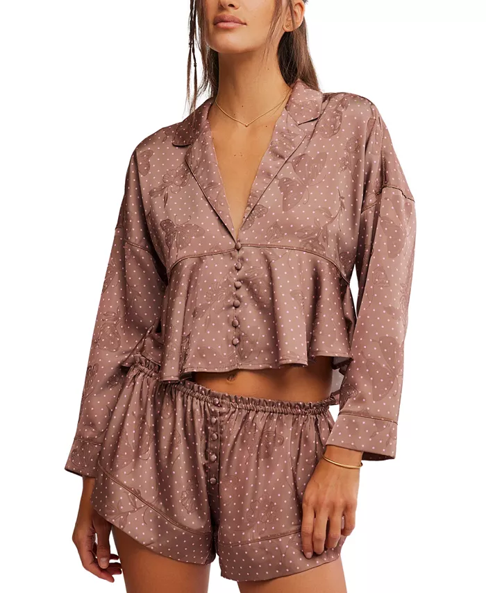 Женский пижамный комплект Beauty Sleep Free People, коричневый
Женский пижамный комплект Beauty Sleep Free People, коричневый