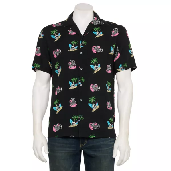 Мужская рубашка в стиле кэмп с фактурной тканью Retrofit, черный
Мужская рубашка в стиле кэмп с фактурной тканью Retrofit, черный