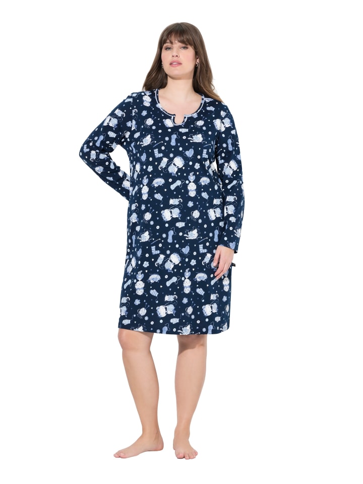 Ulla Popken Ночная рубашка темно-синего цвета
Ulla Popken Ночная рубашка темно-синего цвета