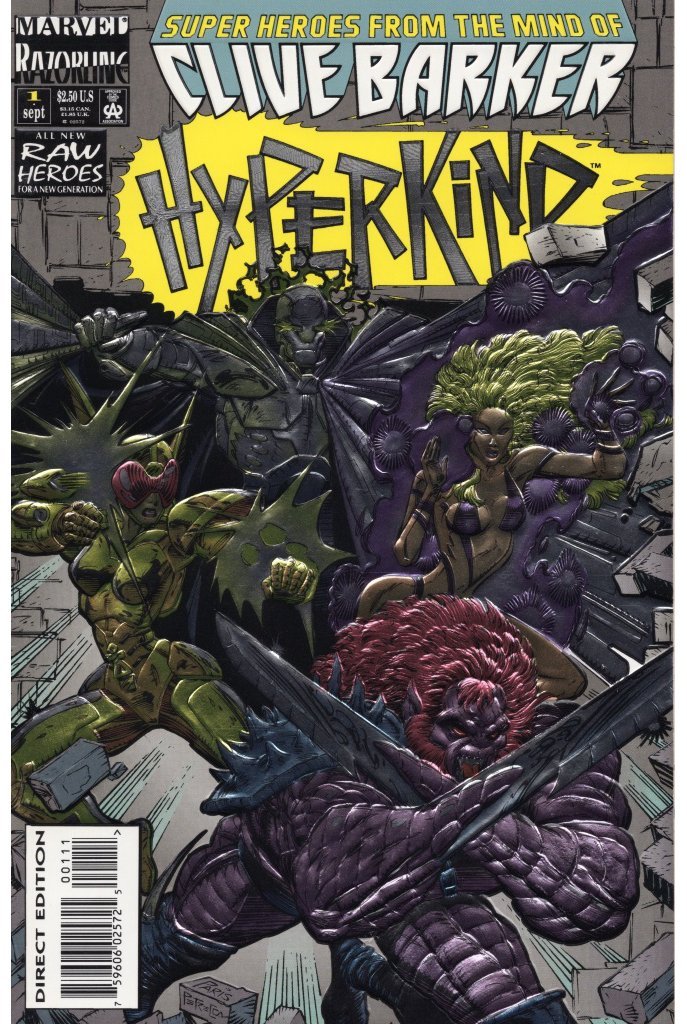 Marvel Razorling Hyperkind Comic Book Issue Number 1 Sept (Super Heroes from the Mind of Clive Barker, 1 Sept) (Marvel Comics)
Marvel Razorling Hyperkind Comic Book Issue Number 1 Sept (Super Heroes from the Mind of Clive Barker, 1 Sept) (Marvel Comics)