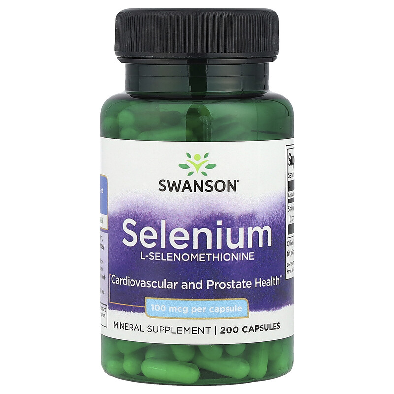 Swanson, селен, 100 мкг, 200 капсул
Swanson, селен, 100 мкг, 200 капсул