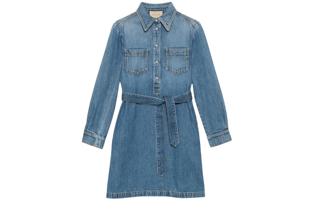 Платье с длинными рукавами женское синее Gucci 
Платье с длинными рукавами женское синее Gucci