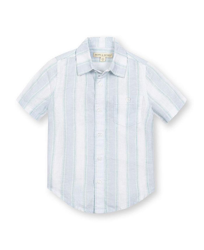Детская льняная рубашка с коротким рукавом на пуговицах - для малышей и подростков Hope & Henry, синий
Детская льняная рубашка с коротким рукавом на пуговицах - для малышей и подростков Hope & Henry, синий