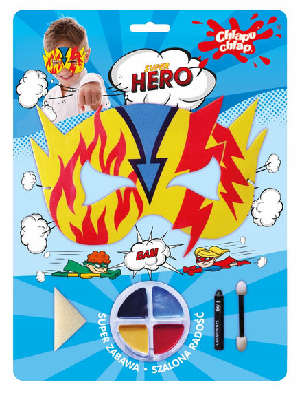 CHLAPU CHLAP Набор для макияжа SuperHero (пенная маска + краски)
CHLAPU CHLAP Набор для макияжа SuperHero (пенная маска + краски)