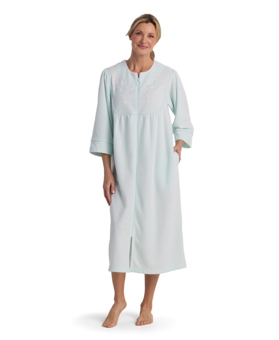 Женский халат с длинными рукавами, однотонный, на молнии Miss Elaine, Mint
Женский халат с длинными рукавами, однотонный, на молнии Miss Elaine, Mint