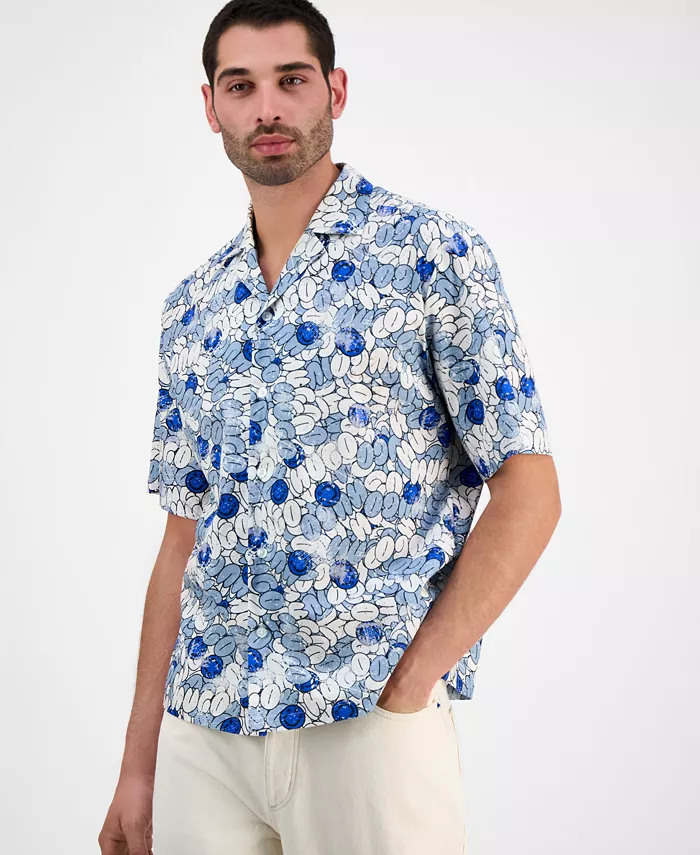 Мужская расслабленная рубашка Eligino с коротким рукавом и абстрактным принтом на пуговицах Hugo Boss, синий
Мужская расслабленная рубашка Eligino с коротким рукавом и абстрактным принтом на пуговицах Hugo Boss, синий