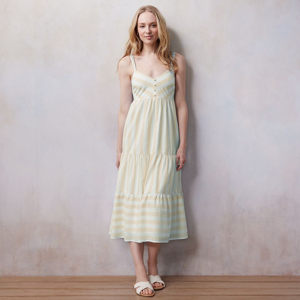 Женское платье макси на пуговицах и майке LC Lauren Conrad из вуали, цвет Sand Spa Stripe
Женское платье макси на пуговицах и майке LC Lauren Conrad из вуали, цвет Sand Spa Stripe