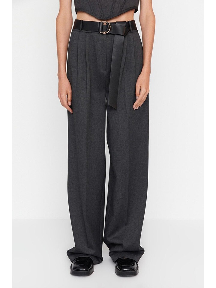 Тканевые брюки trendyol Marlenehose, антрацит
Тканевые брюки trendyol Marlenehose, антрацит