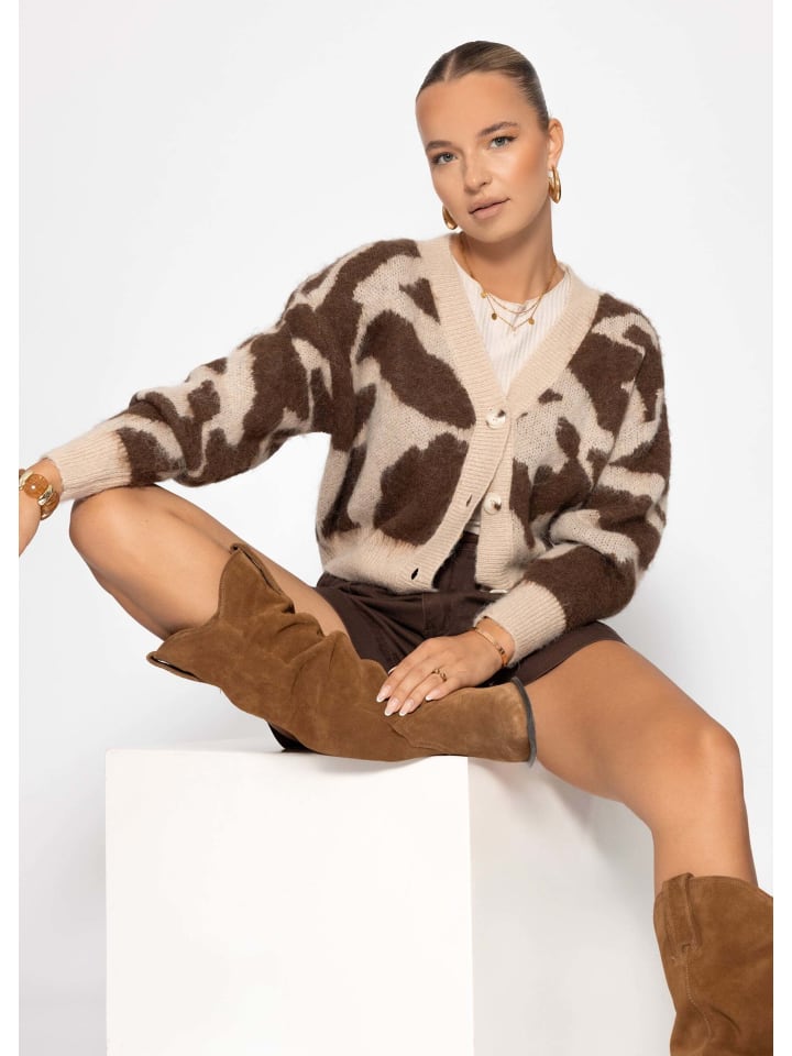 Коричневый кардиган с анималистичным принтом SASSYCLASSY
Коричневый кардиган с анималистичным принтом SASSYCLASSY