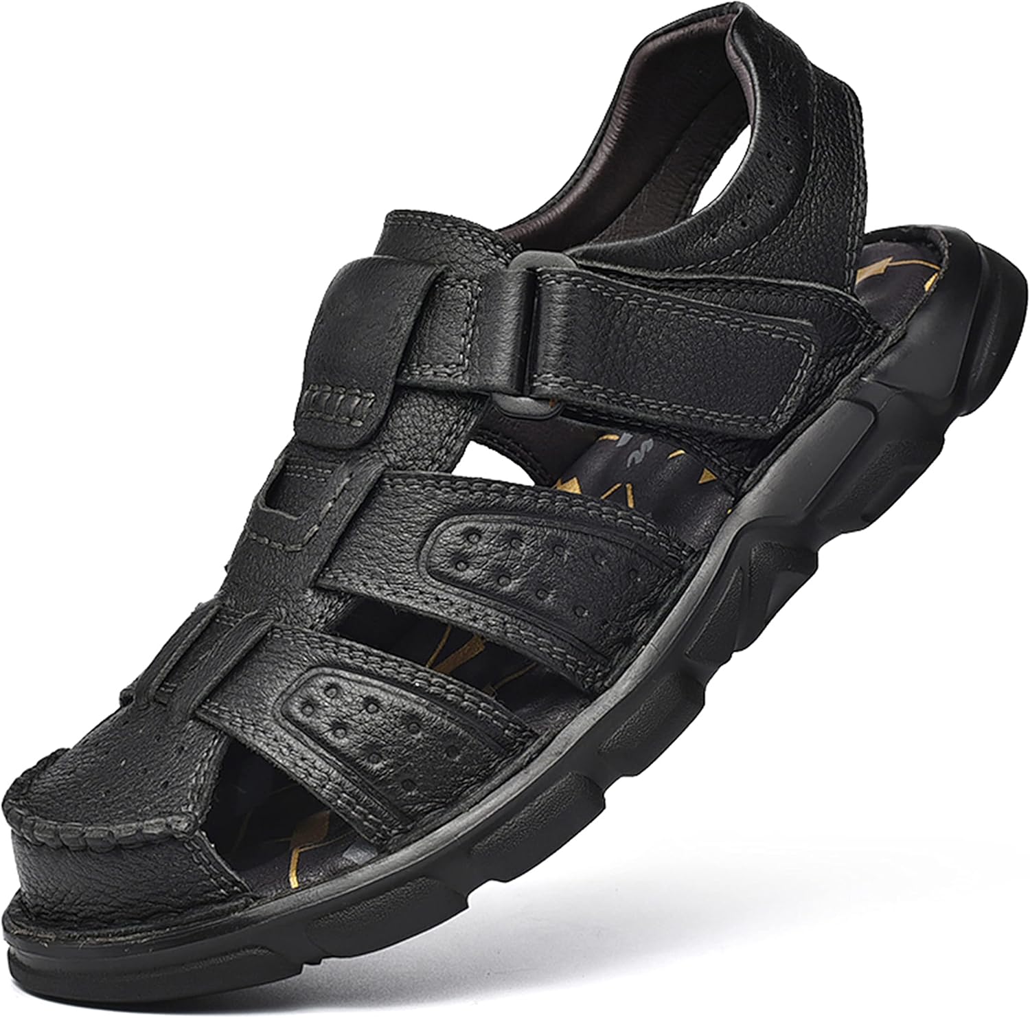 Мужские спортивные сандалии Feichi с закрытым носком, ручная работа из кожи, регулируемые летние сандалии для рыбалки и пляжа Fiyidym, черный
Мужские спортивные сандалии Feichi с закрытым носком, ручная работа из кожи, регулируемые летние сандалии для рыбалки и пляжа Fiyidym, черный