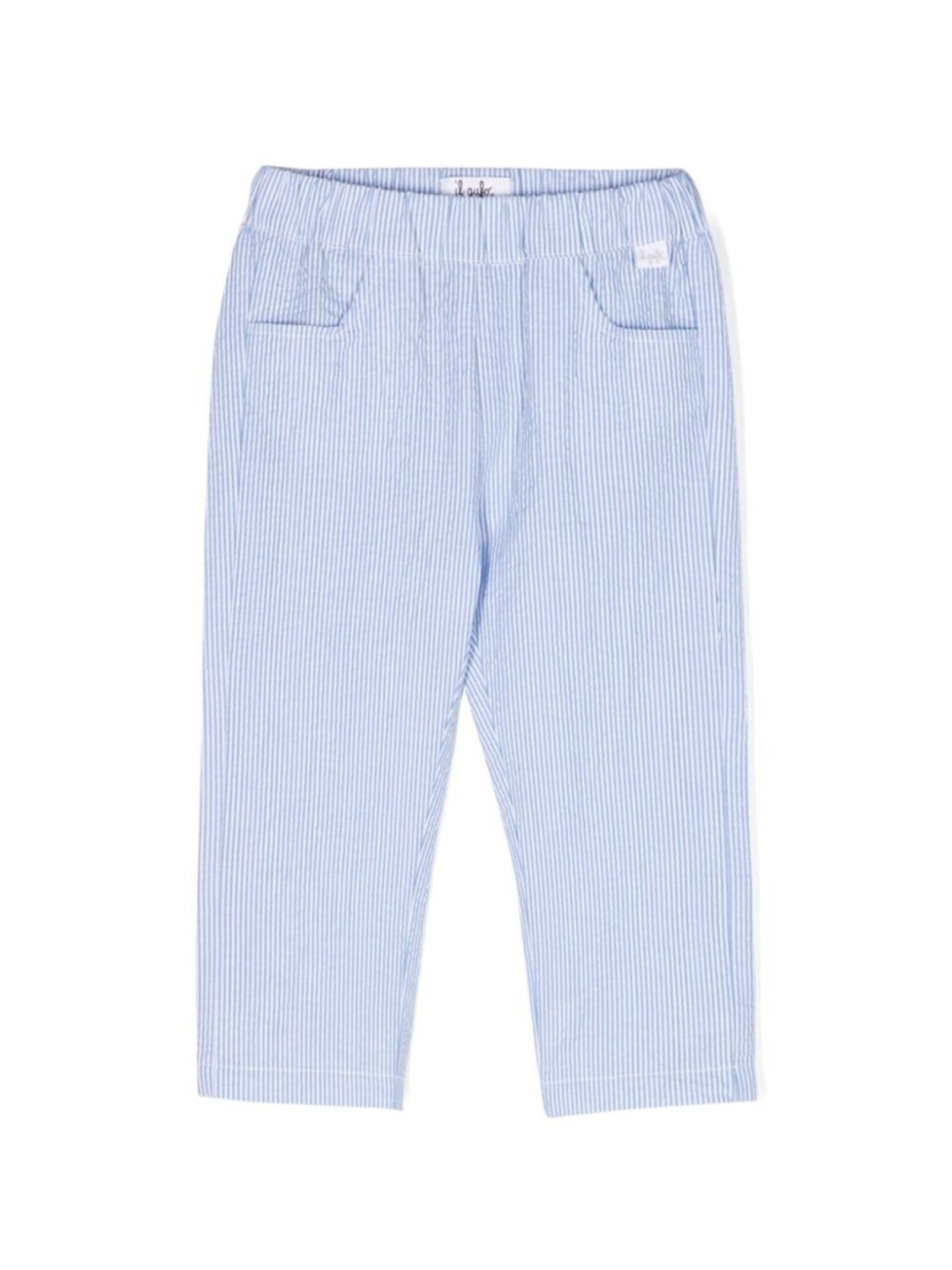 Полосатые брюки из сирсакера Il Gufo, синий 
Полосатые брюки из сирсакера Il Gufo, синий