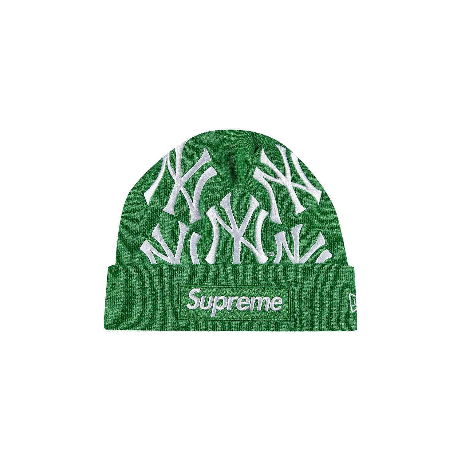 Зеленая шапка-бини с логотипом Supreme x New York Yankees x New Era
Зеленая шапка-бини с логотипом Supreme x New York Yankees x New Era