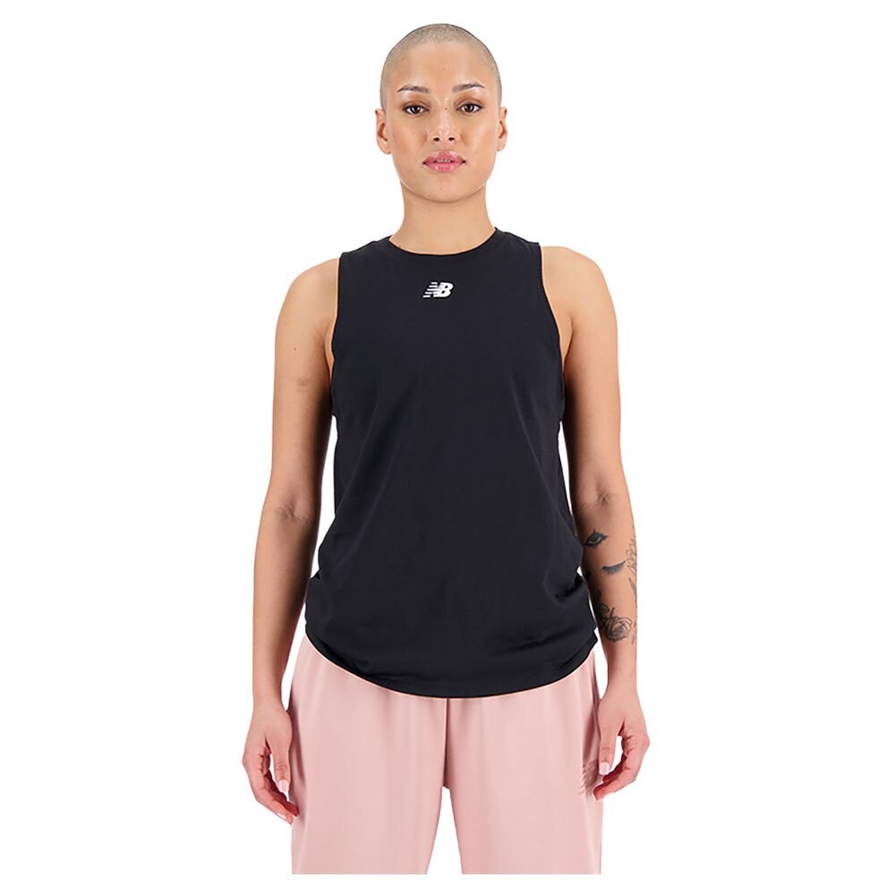 Футболка без рукавов New Balance Relentless Heathertech, черный 
Футболка без рукавов New Balance Relentless Heathertech, черный