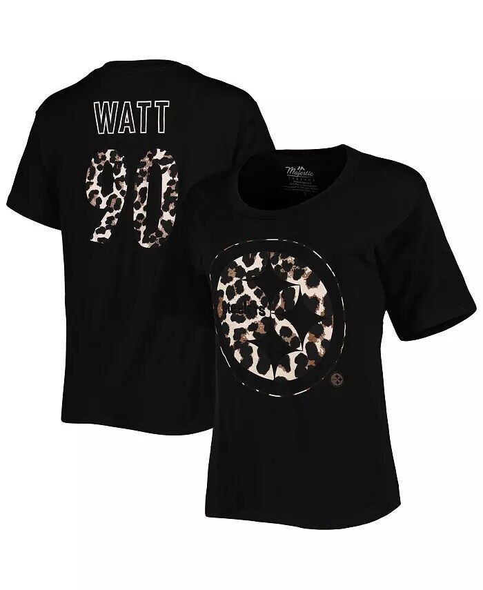 Женские нитки Т . Черная футболка Watt Pittsburgh Steelers Leopard с именем и номером игрока Tri-Blend Majestic
Женские нитки Т . Черная футболка Watt Pittsburgh Steelers Leopard с именем и номером игрока Tri-Blend Majestic