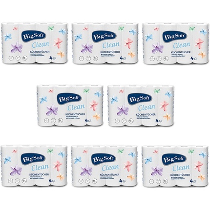 ElePSO Big Soft Clean кухонные полотенца 2-слойные 45 листов рулон для домашнего хозяйства
ElePSO Big Soft Clean кухонные полотенца 2-слойные 45 листов рулон для домашнего хозяйства