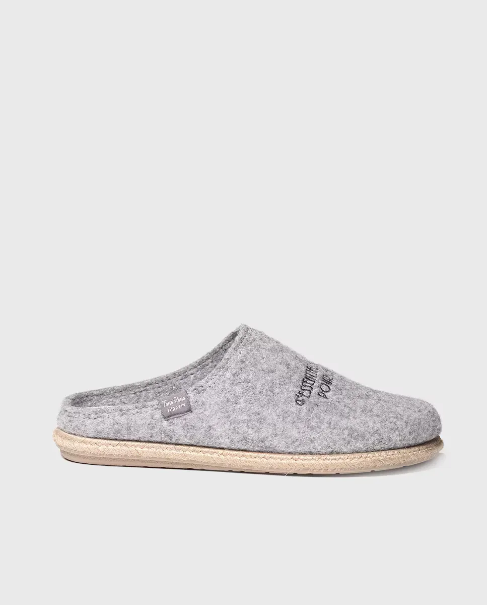 Мужские войлочные тапочки с вышивкой Toni Pons, серый
Мужские войлочные тапочки с вышивкой Toni Pons, серый