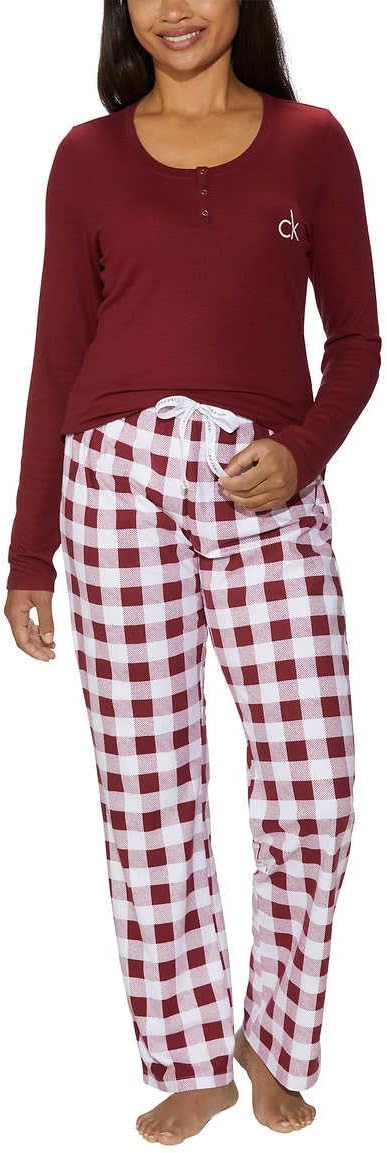 Женский флисовый пижамный комплект Calvin Klein из двух предметов, Red Maroon Buffalo Check
Женский флисовый пижамный комплект Calvin Klein из двух предметов, Red Maroon Buffalo Check