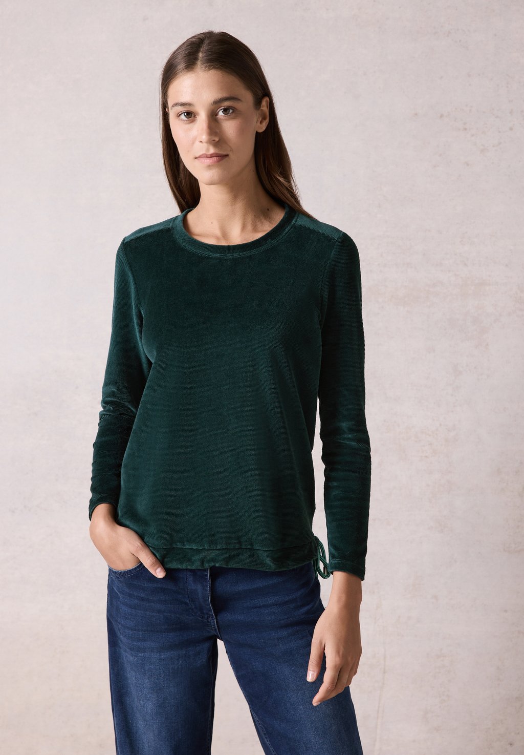 Топ с длинными рукавами Cecil, темно-зеленый
Топ с длинными рукавами Cecil, темно-зеленый