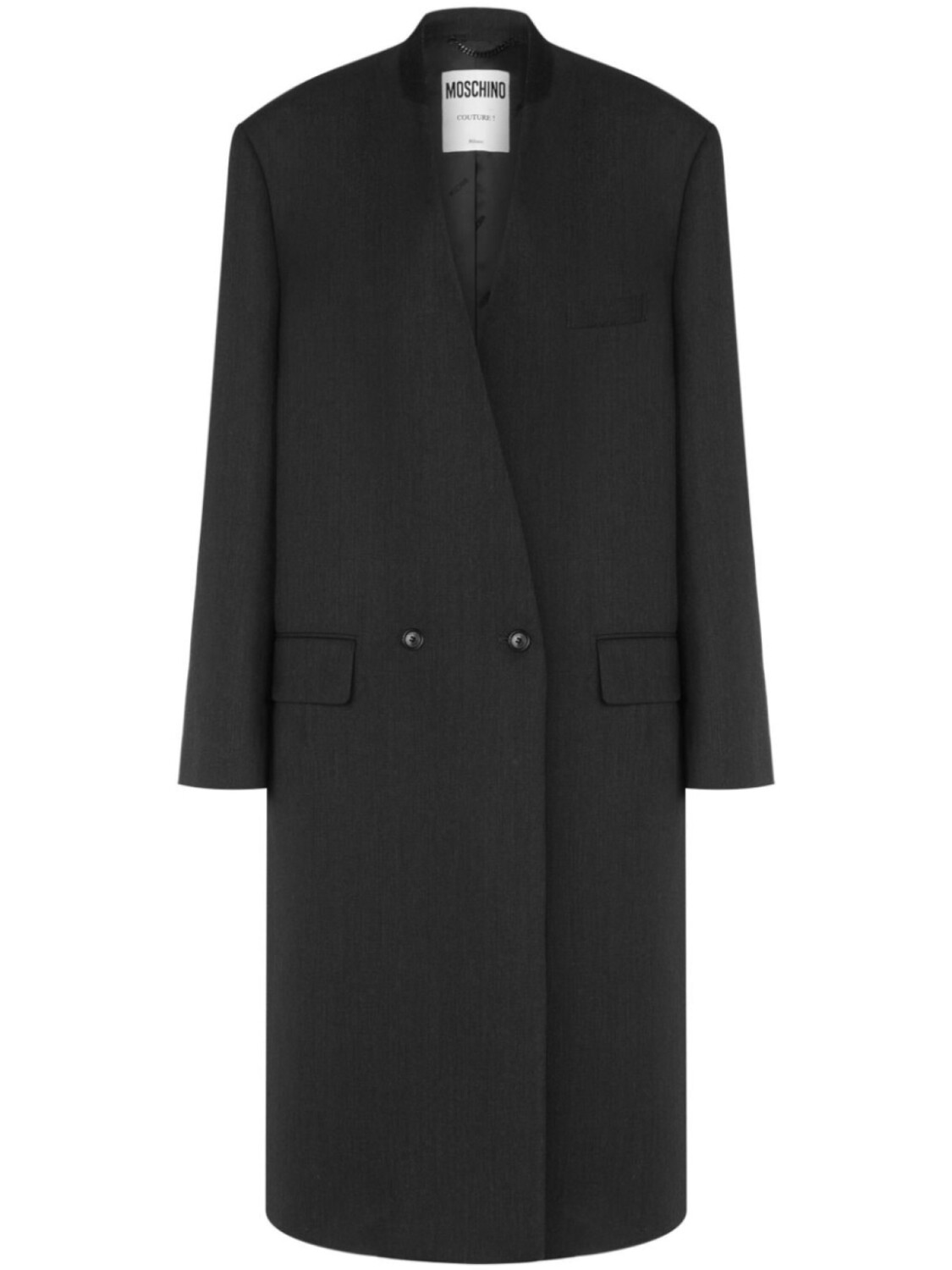 Moschino однобортное пальто из вирджинской шерсти, серый
Moschino однобортное пальто из вирджинской шерсти, серый