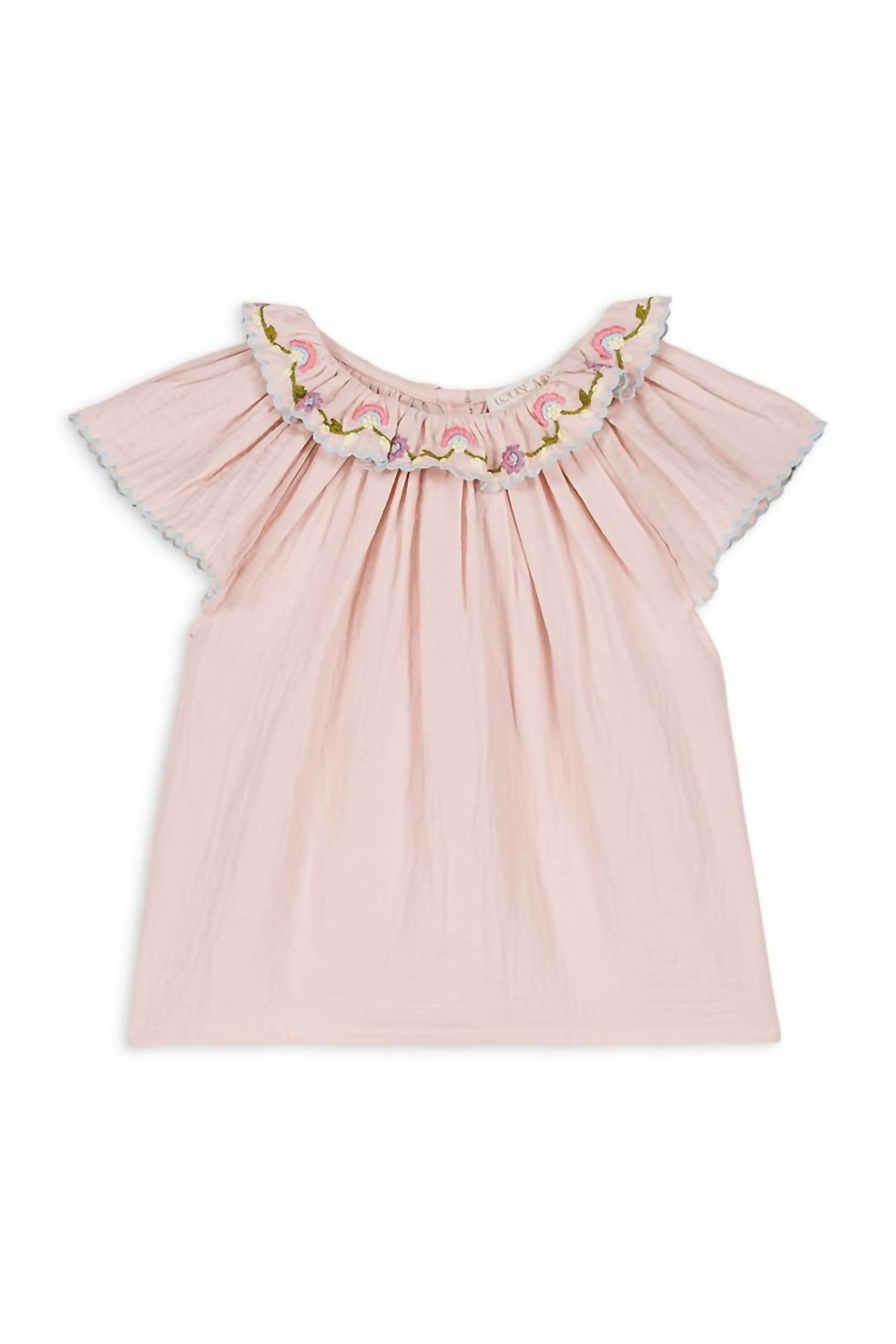 Детская блузка Antoinette из двойного муслина в розовом цвете Louise Misha
Детская блузка Antoinette из двойного муслина в розовом цвете Louise Misha
