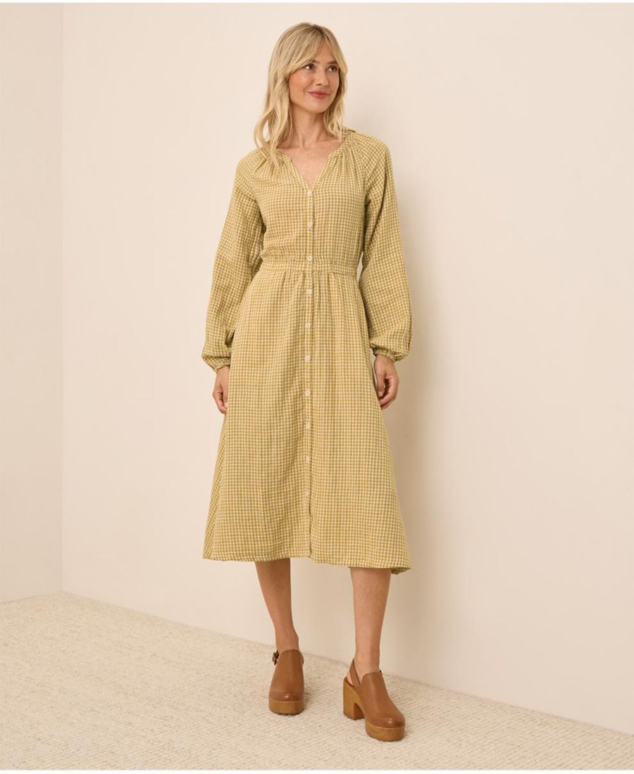 Платье с рукавами-поэт из органического хлопка, с двойной марлей, в прибрежном стиле Pact, Gold gingham
Платье с рукавами-поэт из органического хлопка, с двойной марлей, в прибрежном стиле Pact, Gold gingham